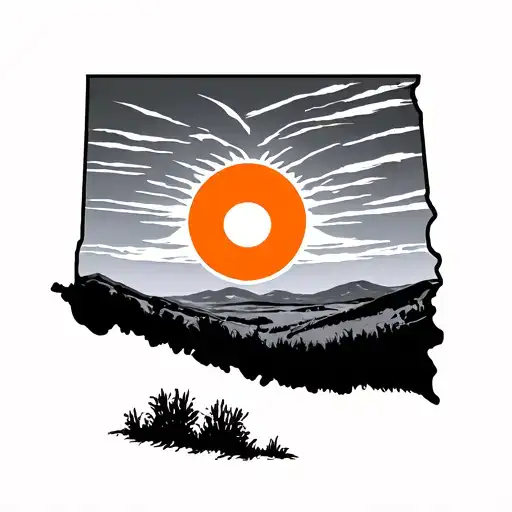 Oklahoma State With Sunset Sky
