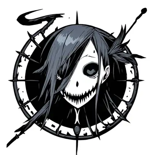 Soul Eater Anime Horror Tattoo Design