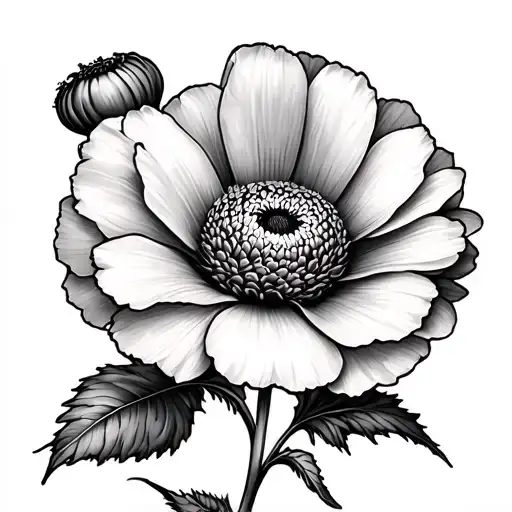 Poppy And Chrysanthemum