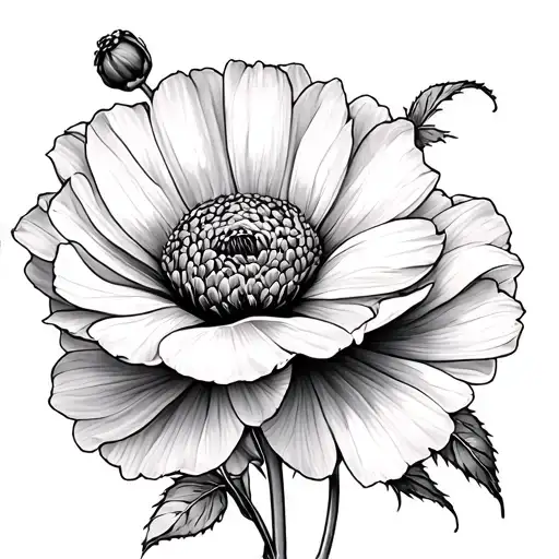 Poppy And Chrysanthemum