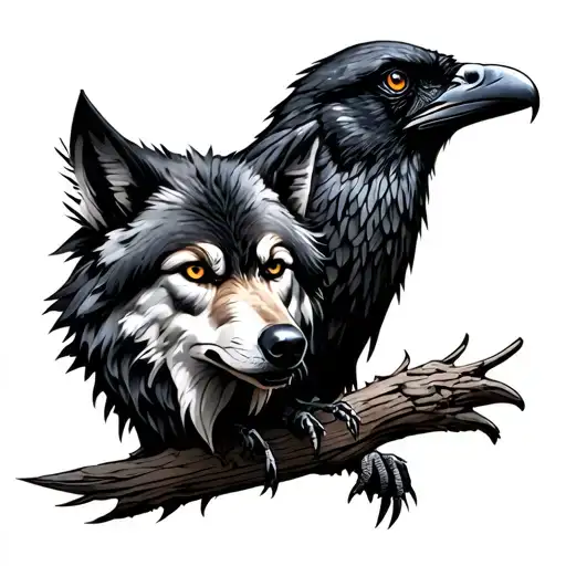 Wolf And Raven