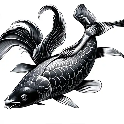 Koi Fish Swimming