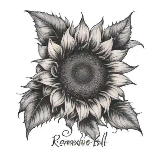 Sunflower With 'I Remember It All Too Well' Written
