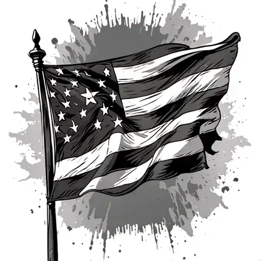 Puerto Rican And American Flag