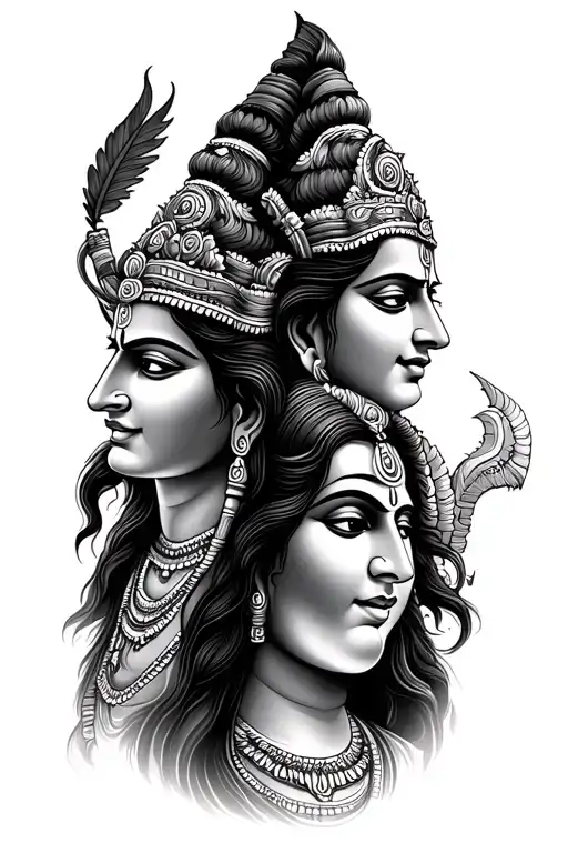Vishnu & Shiva
