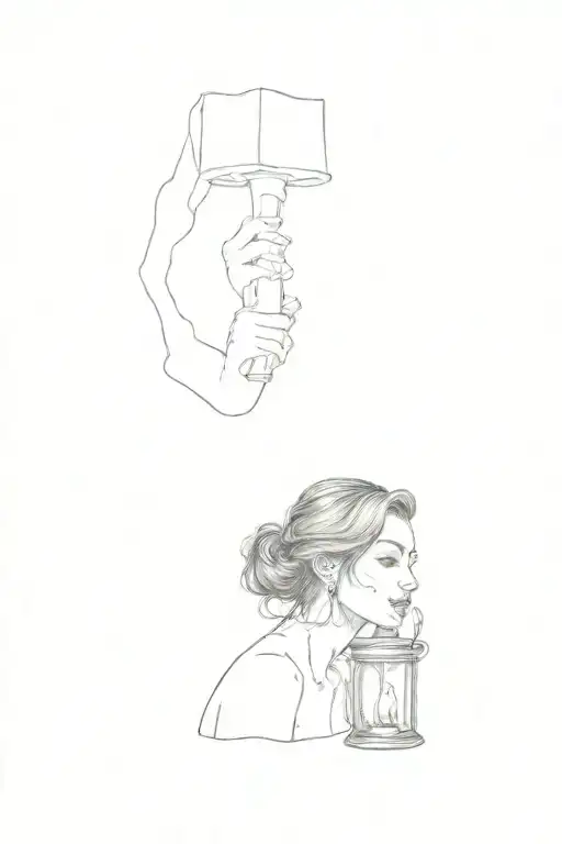 A Woman Holding A Candle