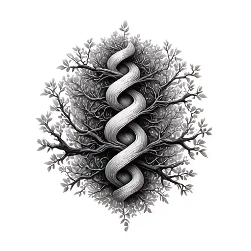 Double Helix Tree Branches