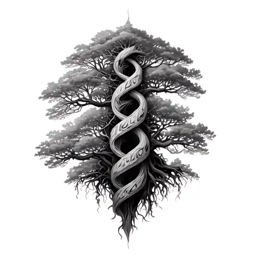 Double Helix Tree At Top