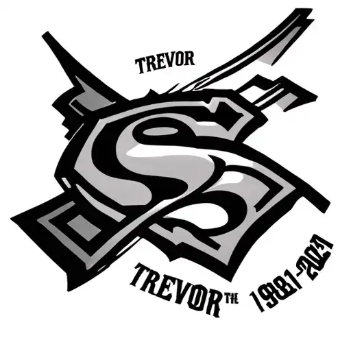 Superman Shield With The Name Trevor And The Dates 1981-2021