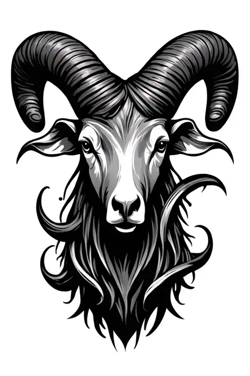 Aries Symbol Made From Ram Horns