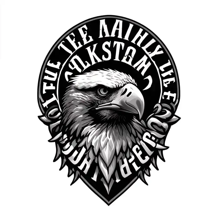 Eagles Head With Text On Its Backround