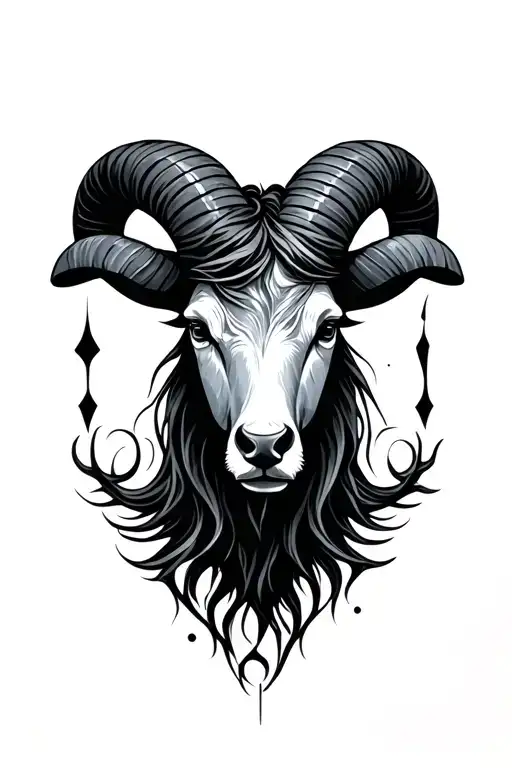 Aries Symbol Made From Horns