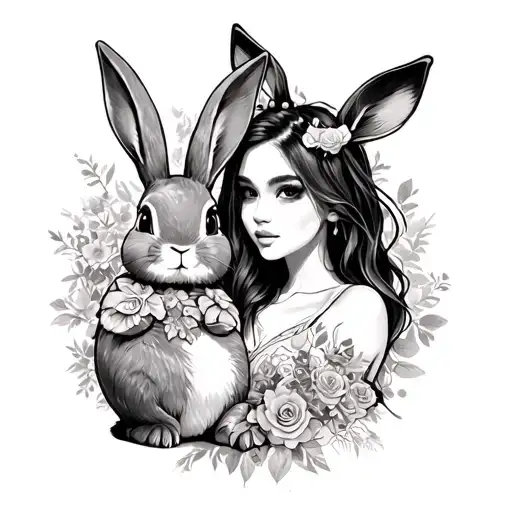 Talia With A Peep Bunny