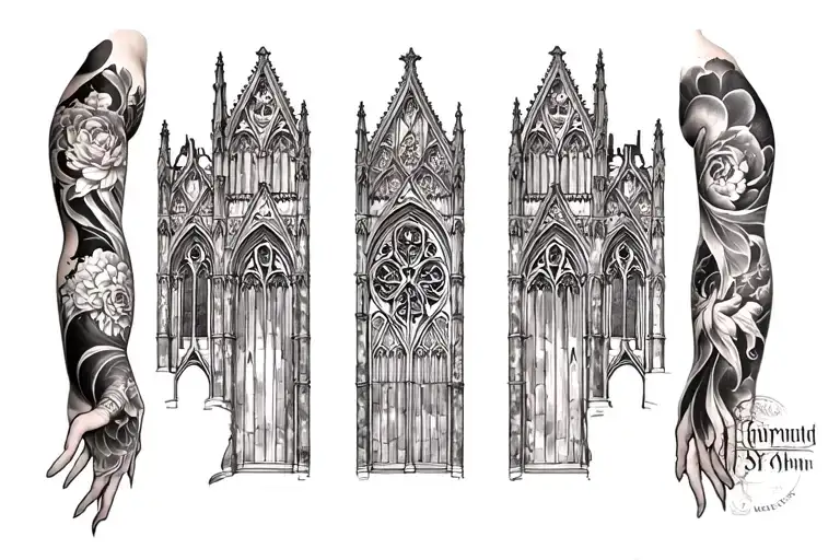 Gotic Cathedral Arm Sleeve