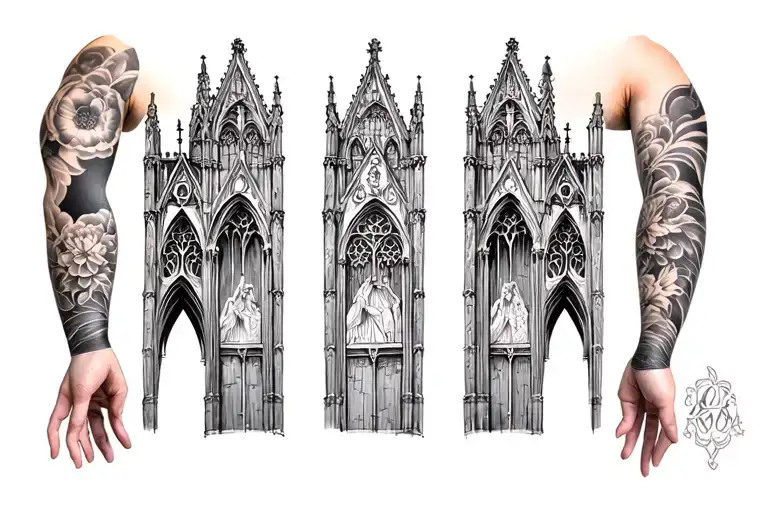 Gotic Cathedral Arm Sleeve