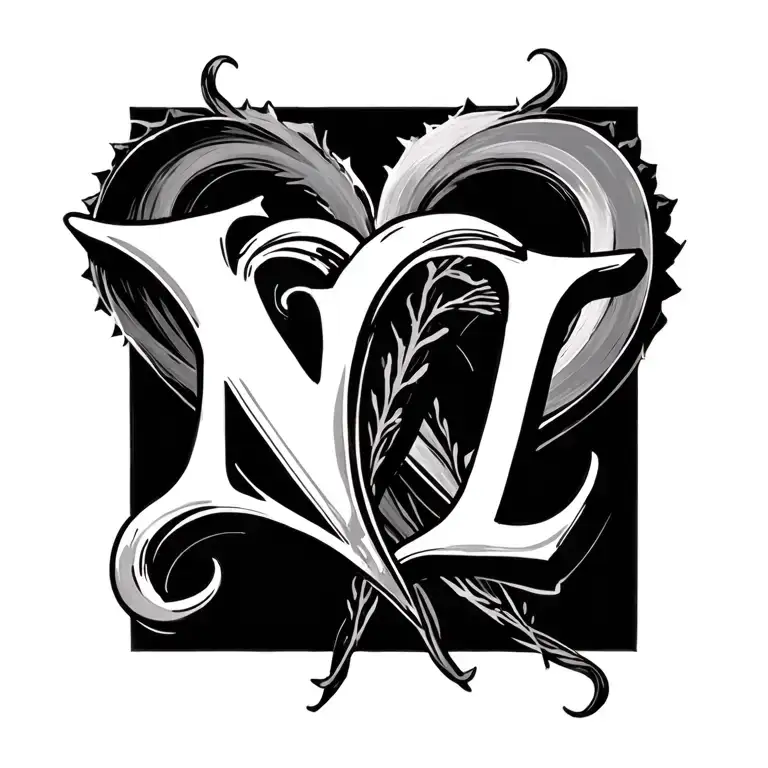 Three Linking Hearts With N On One And O On One And L On One