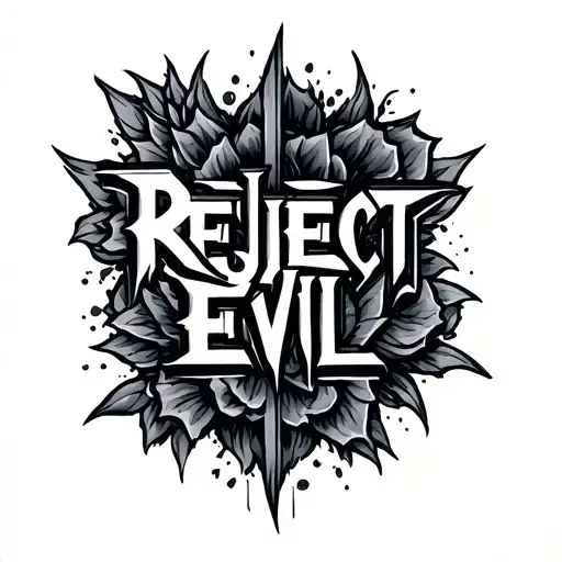 Text Written That Say '' Reject Evil ''