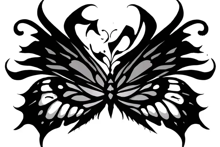 Battlescarred Tribal Butterfly Flying