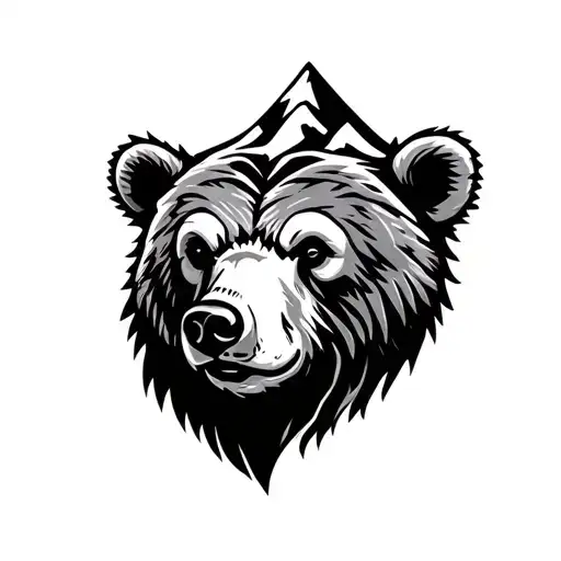 Bear Head Watzmann Mountain Nordic Elements Runes