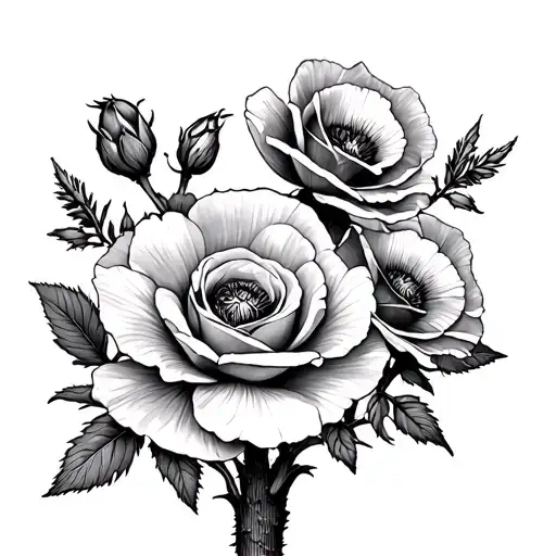 Lilys Roses Poppy Flowers And Joshua Tree Growing