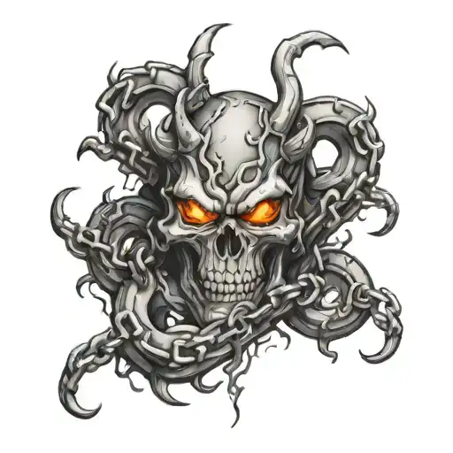 Devil's Chains Around Fire