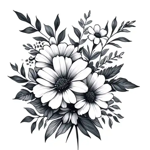 May August November December Birth Flower Bouquet