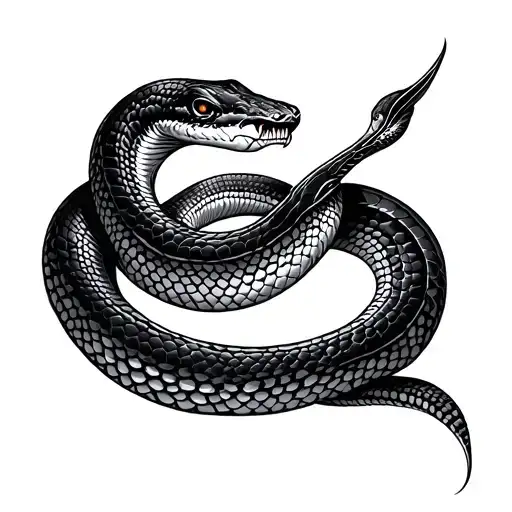 Snake Half Sleeve No Flowers