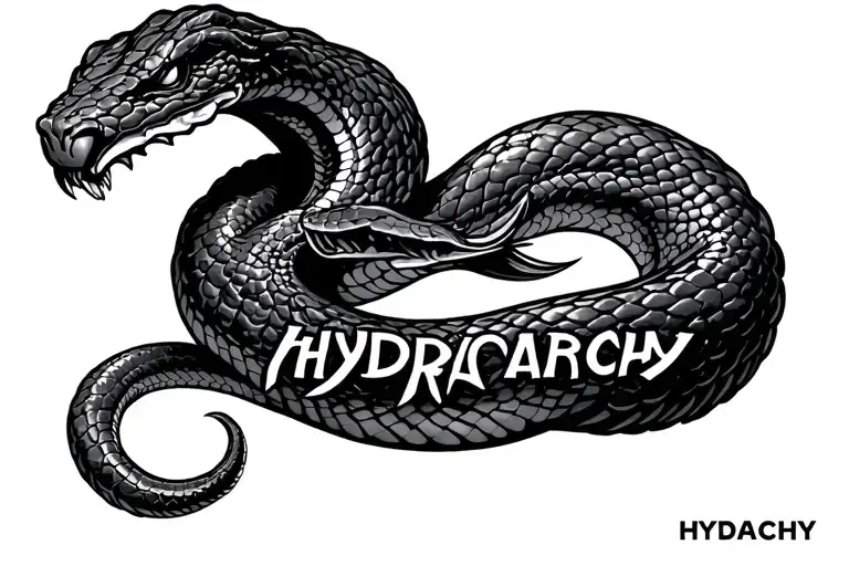 Hydra Snake With The Word Hydrarchy