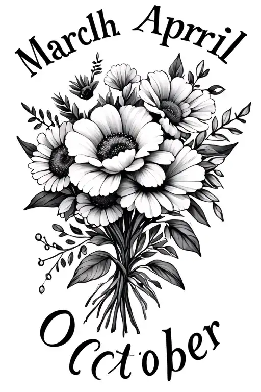 March April And October Birth Month Flower Bouquet