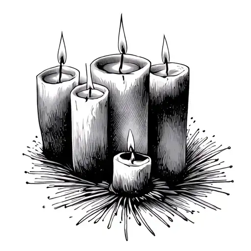 Three Candle Lights Are Lit But The Fourth One Is Out