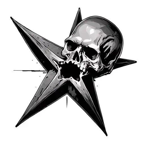 Chaos Star With Skull In The Middle