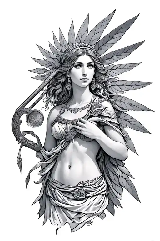 Greek Goddess Artemis Full Length