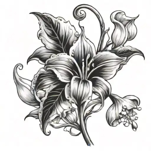 Lilly Of The Valley And Morning Glory Flower