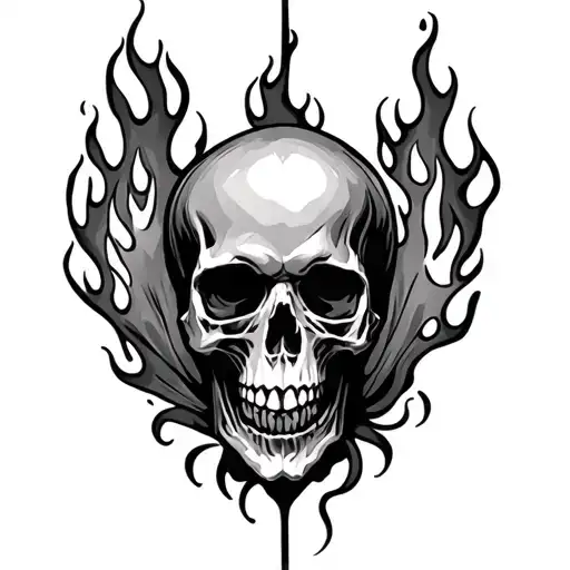 Skull And Flame