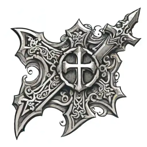Medieval Serrano With A Cross