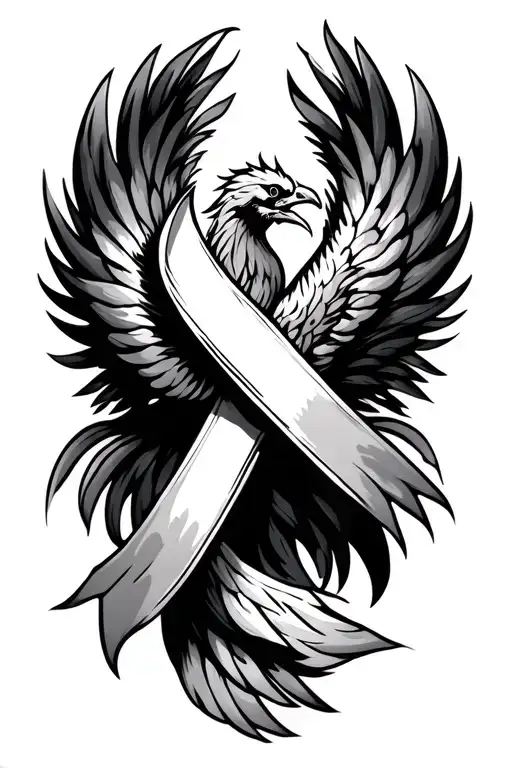 Pheonix Cancer Ribbon