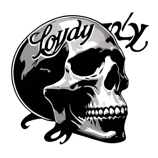Loyalty Writing I Front Of A Skull