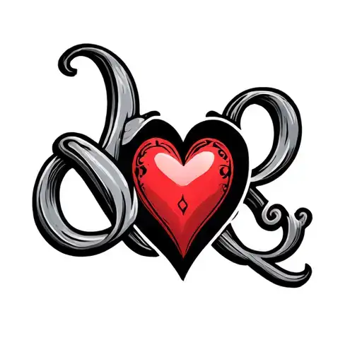 A Heart With An D And And C