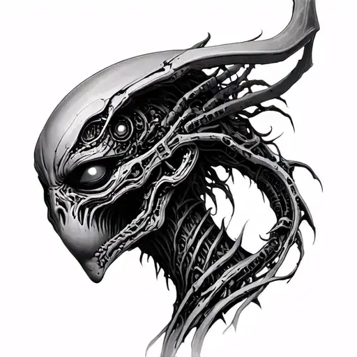 Giger Alien And Borg Queen Hybrid