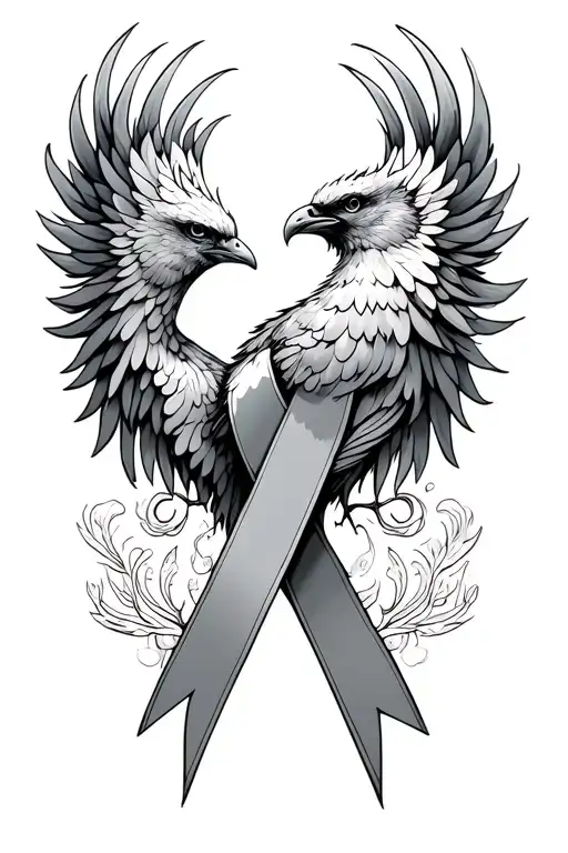 Pheonix Cancer Ribbon