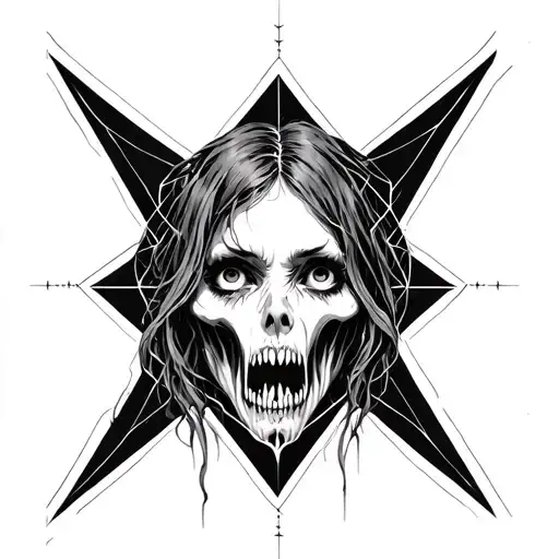 Anxiety Tatoo With Scared Geometry