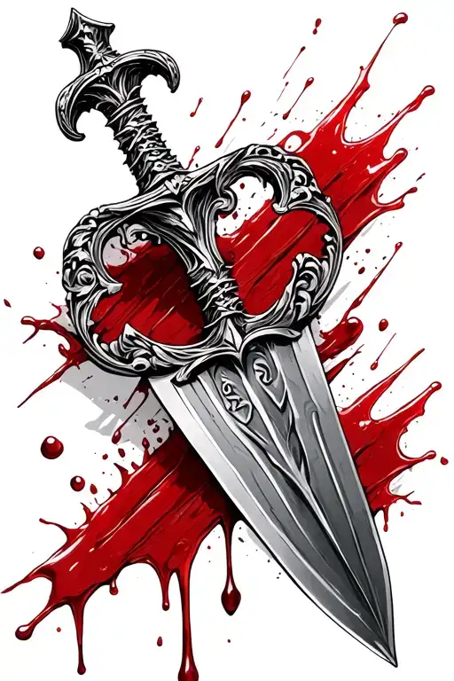 Dagger With Blood Dripping