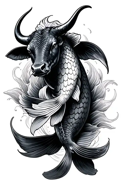 Forearm Koi Fish Taurus Bull
