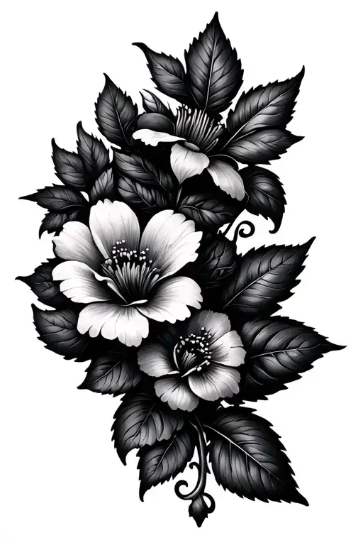 Flowers And Vines Growing
