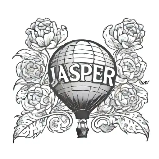 Ballon With The Name Jasper As The Cord