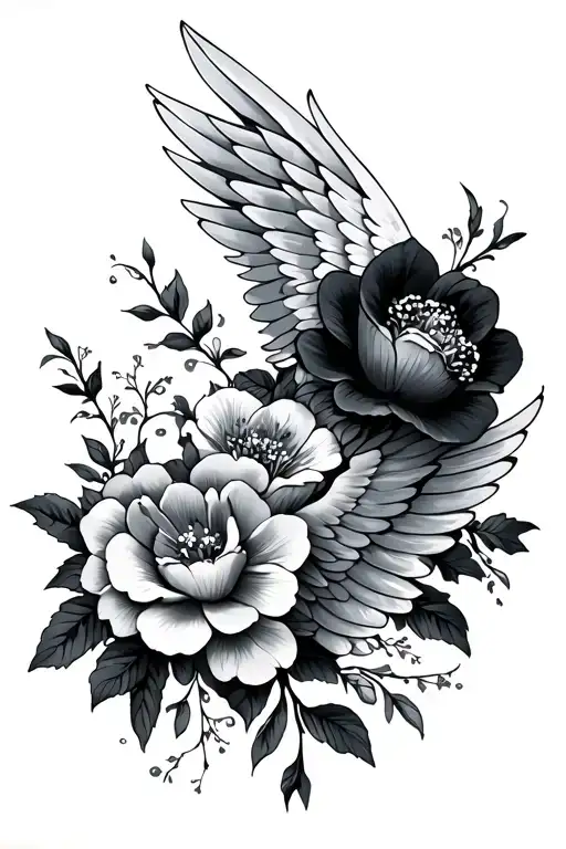 Wings And Flowers