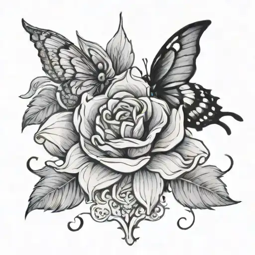 Aires And Karma Tattoo Design