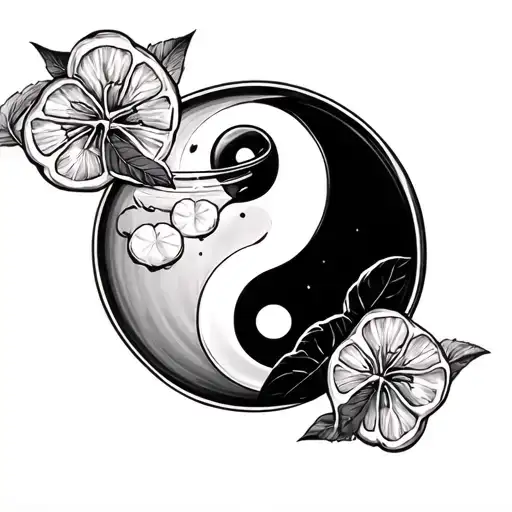 Yin And Yang Cocktail Glass