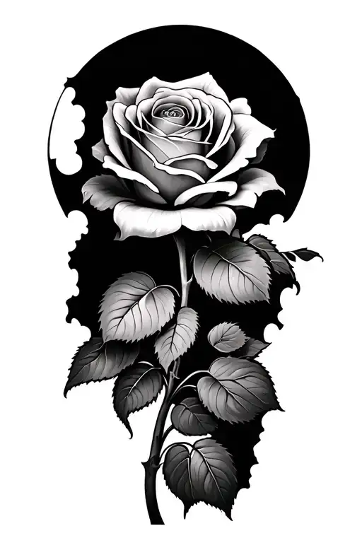 Hole In Arm Thru A Rose Growing