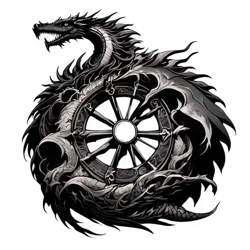 Robert Jordan's Wheel Of Time Dragon Wrapped